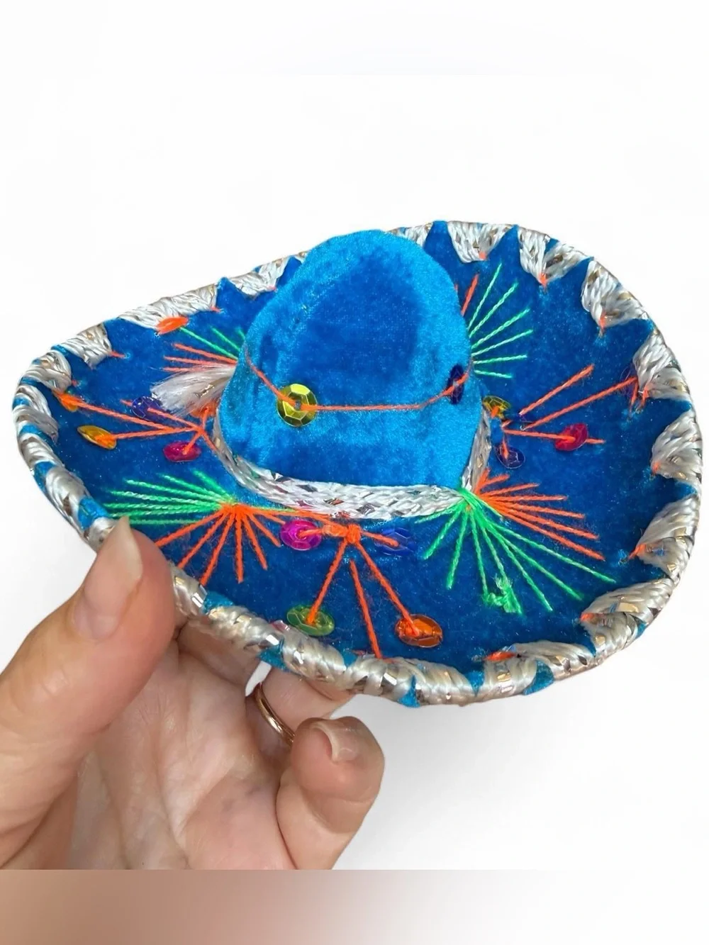 Decorative Mini Sombrero Hats- Multicolor-Set of 8